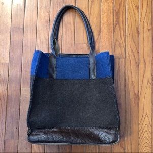 Graf Lantz Jaunt Tote leather and wool